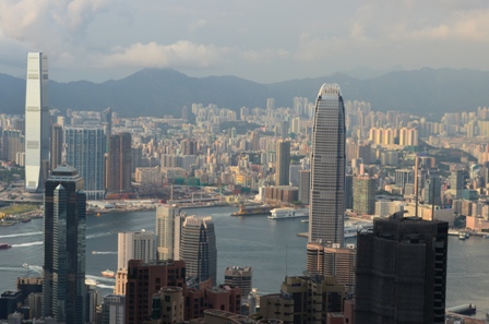 Hong Kong The Peak skyline day
