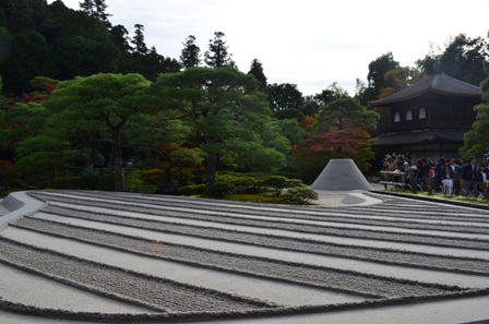 Kyoto Searching Ginkakuji Temple rock garden